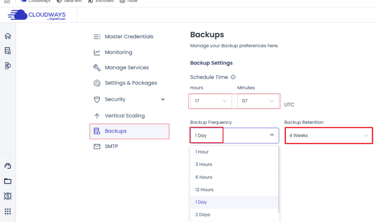 [備份]Cloudways主機詳細備份設定-2